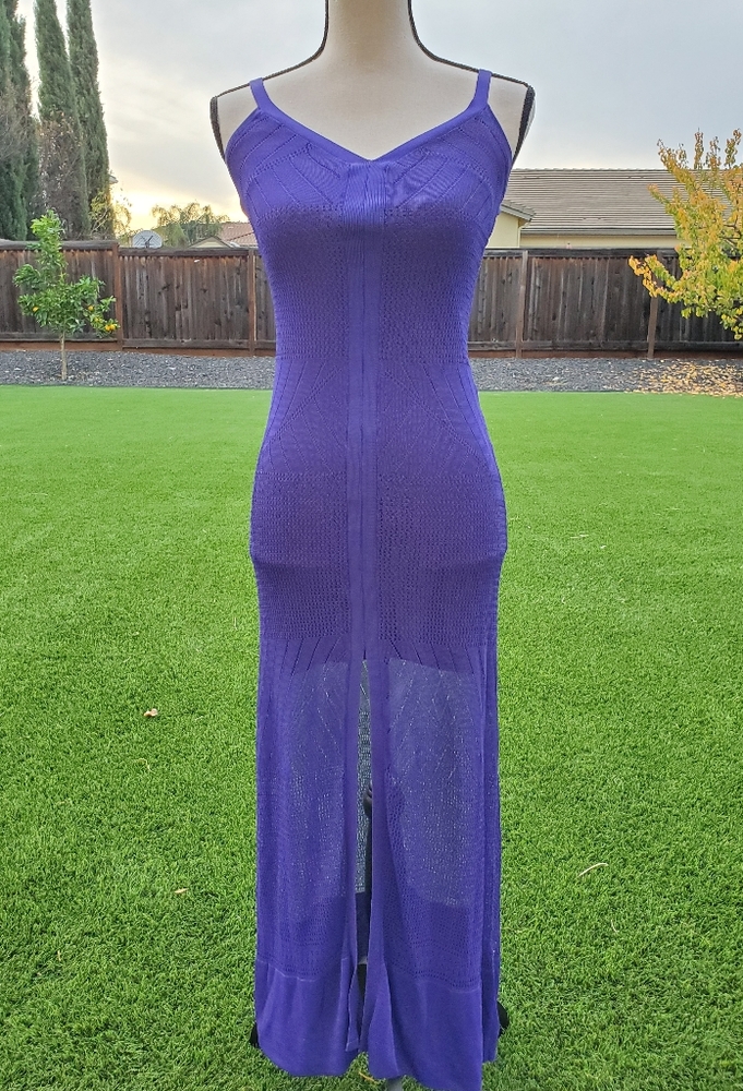 Bebe purple maxi casual dress - Picture 1 of 8